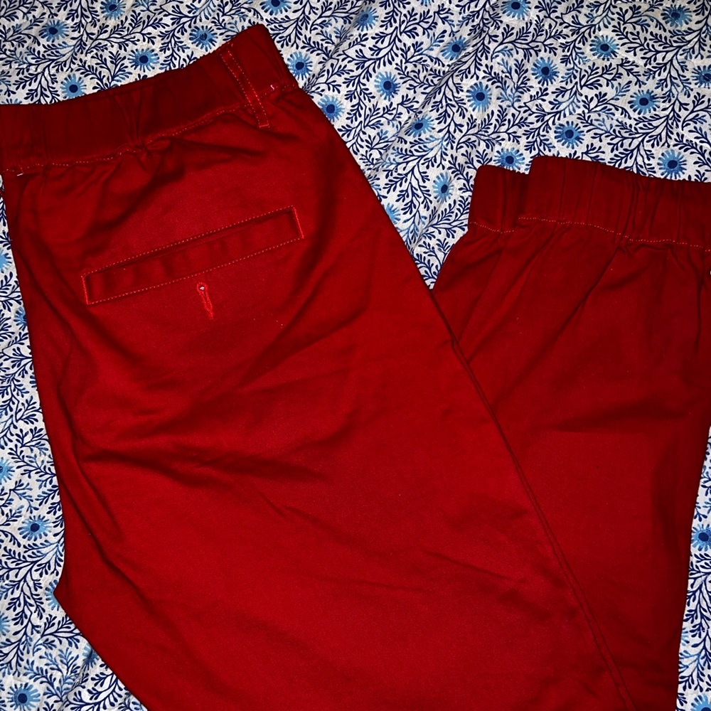 Like new red joggers
